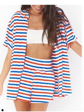 Show Me Your Mumu Parker Button Down American Stripe NWT Sz XS